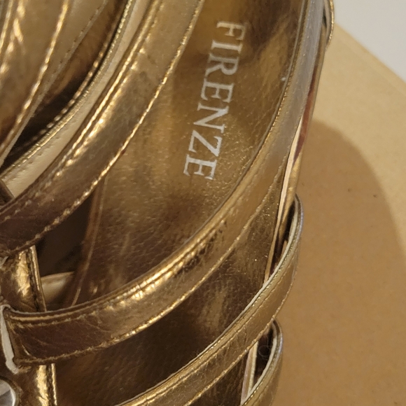 Gold Strappy Women\'s Shoes